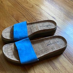 Final sale size 9 blue and cork Donald Pilsner sandals